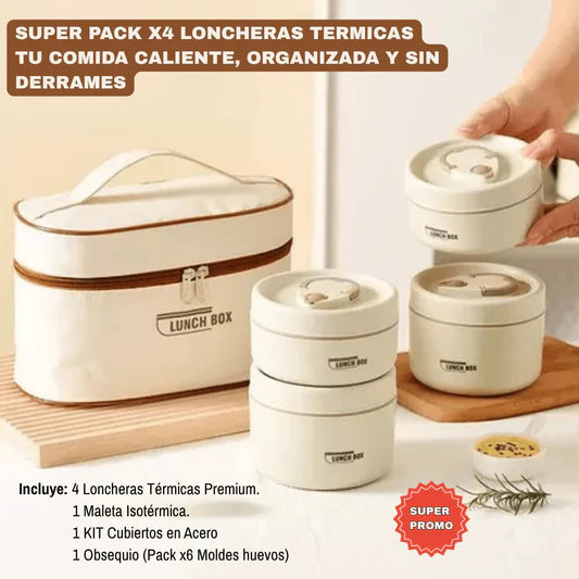 Lonchera Térmica 4 Piezas